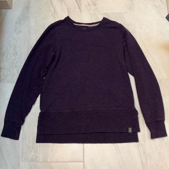 L.L.Bean (Size Small) Cozy Sweatshirt, Split-Hem- Darkest purple Heather - Picture 1 of 6